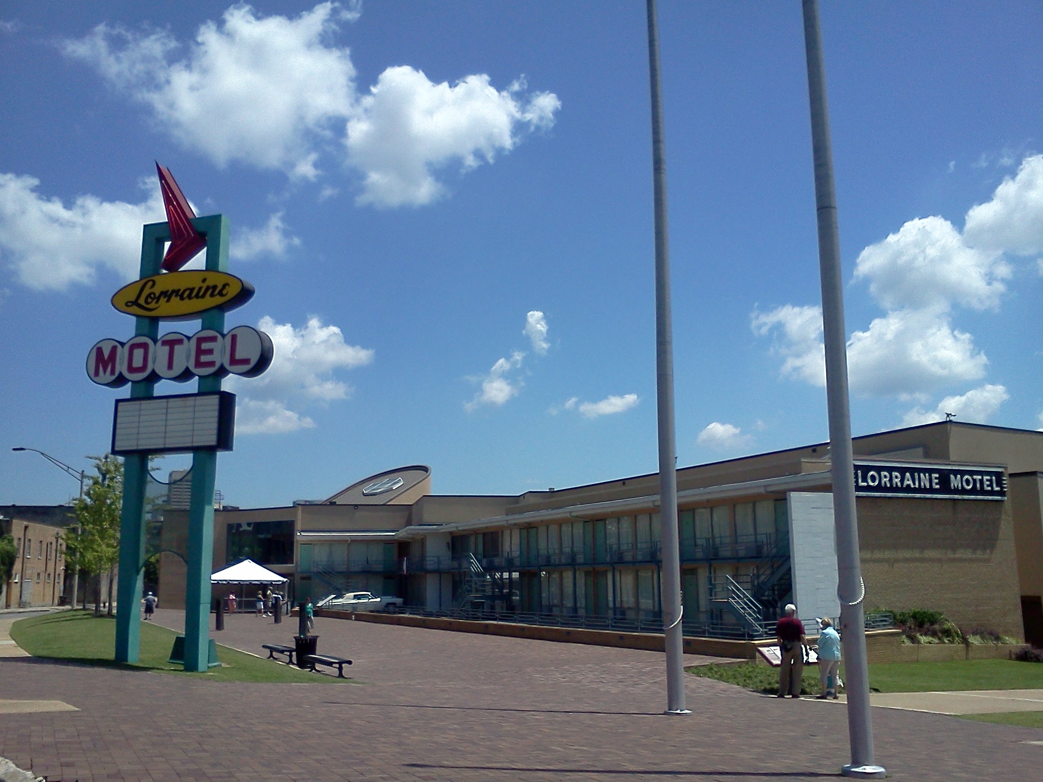 Front of the National Civil
         Rights Museum, formerly known as the Lorraine Motel.